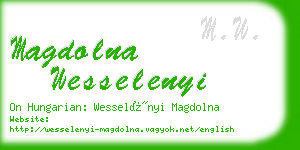 magdolna wesselenyi business card